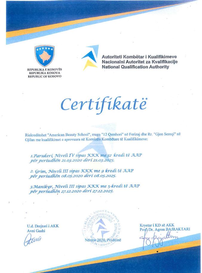 Certifikatat Akredituara
